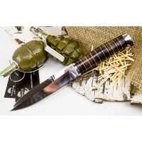 Нож Пограничник, сталь 95х18, кожа купить в Химках